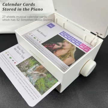 Piano Calendar & Mini Piano - 52 Music Scores Inside