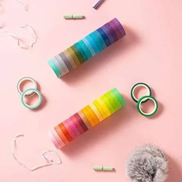 YILIN Washi Tape Set - 40 Colorful Rolls for Crafts