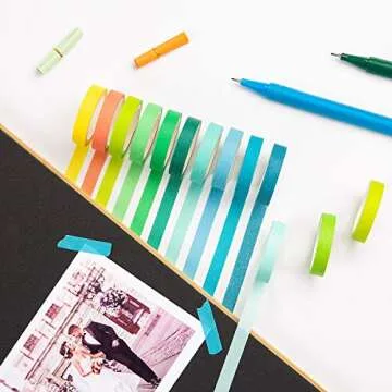 YILIN Washi Tape Set - 40 Colorful Rolls for Crafts