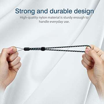 Adjustable Hand Wrist Strap Lanyard - Multi-Color 6 Pack