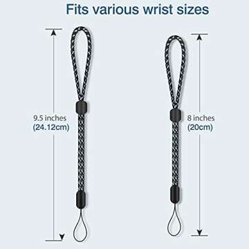 Adjustable Hand Wrist Strap Lanyard - Multi-Color 6 Pack