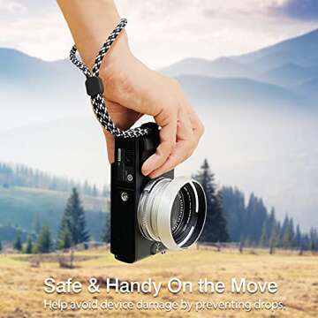 Adjustable Hand Wrist Strap Lanyard - Multi-Color 6 Pack