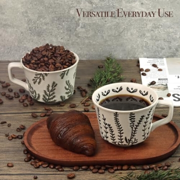 LINVIA 12 oz Nature-Inspired Ceramic Coffee Mug