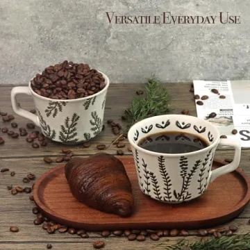 LINVIA 12 oz Nature-Inspired Ceramic Coffee Mug