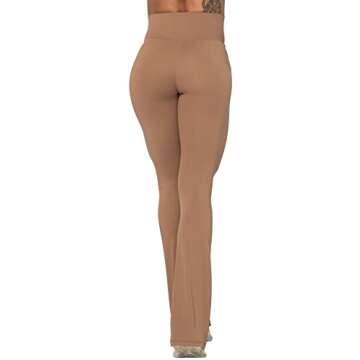 Sunzel Flare Leggings, Crossover Yoga Pants for Women with Tummy Control, High-Waisted and Wide Leg