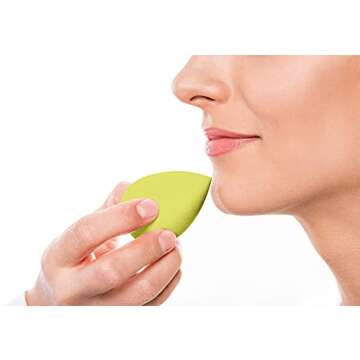 Zenda Naturals Makeup Sponge - Set of 5 Beauty Blender Sponges, Applicator for Face Powder, Foundation, Liquid Cosmetics, Cream, Primer - Egg-Shape Blending Wedges for Flawless Techniques