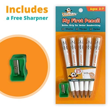 Channie's Cute Jumbo Pencils for Kids, Ages 3-7