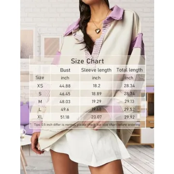 Ugerlov Oversized Sweatshirt with Lapel Collar for Women