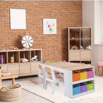 Milliard Kids Art Table and Easel With Storage Bins