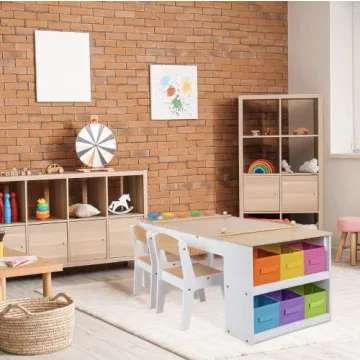 Milliard Kids Art Table and Easel With Storage Bins