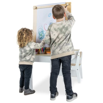 Milliard Kids Art Table and Easel With Storage Bins