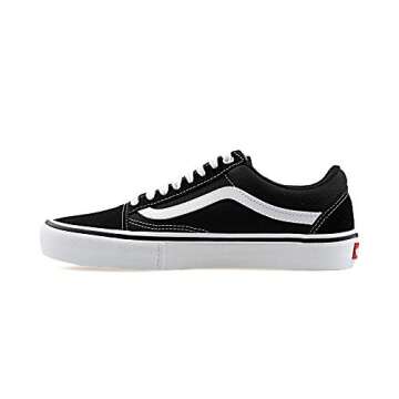 Vans Men's Old Skool Pro Skate Shoe Black/White 10.5 D(M) US