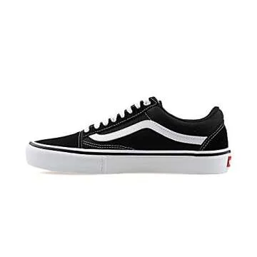 Vans Men's Old Skool Pro Skate Shoe Black/White 10.5 D(M) US