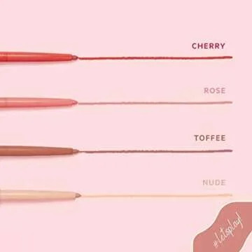 FLOWER BEAUTY Petal Pout Lip Liner Smooth Creamy Lip Liner with Pigment Rich Color Prevents Feathering of Lip Color Comes with Builtin Sharpener, Rose, 0.01 Ounce