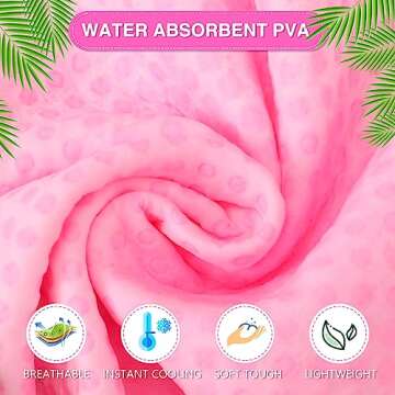 3 Pack Dog Ice Bandana Cooling Pet Bandana Dog Neck Cooler Breathable Dog Collar Bandanas Heat Dissipation Triangle Scarfs Pet Cooling Collars for Dog Cat Calming Hot Weather Summer (Pink)