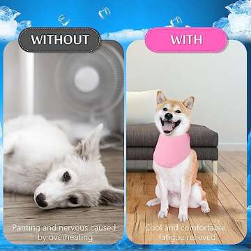 3 Pack Dog Ice Bandana Cooling Pet Bandana Dog Neck Cooler Breathable Dog Collar Bandanas Heat Dissipation Triangle Scarfs Pet Cooling Collars for Dog Cat Calming Hot Weather Summer (Pink)