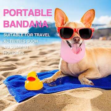 3 Pack Dog Ice Bandana Cooling Pet Bandana Dog Neck Cooler Breathable Dog Collar Bandanas Heat Dissipation Triangle Scarfs Pet Cooling Collars for Dog Cat Calming Hot Weather Summer (Pink)