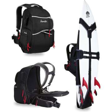 Koraloc Surf Backpack: Hands-Free Travel for Up to 3 Boards