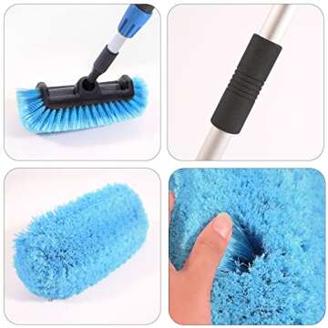 Car Wash Brush with Adjustable Handle for Easy Vehicle Cleaning