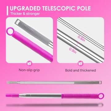 ThinkLearn 14PCS Microfiber Duster Set with Extension Pole for Home Cleaning