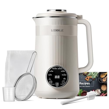 KIDISLE 8 in 1 Nut Milk Maker Blender, 32oz Homemade Almond, Oat, Coconut, Soy, Plant Based Milks an...
