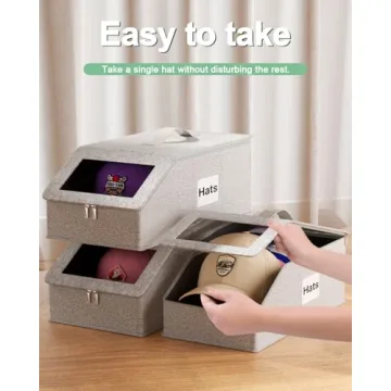 Cigorea Hat Organizer Set - Holds 26 Caps, Dust-Proof Storage