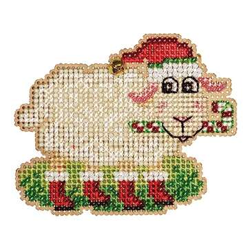 Mill Hill Sweet Sheep Beaded Counted Cross Stitch Ornament Kit 2023 Winter Holiday