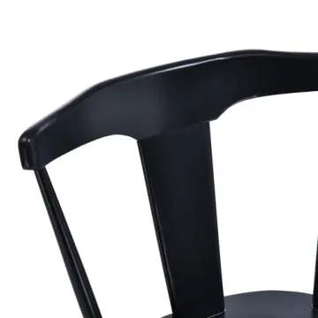 Elegant DUHOME Black Wood Dining Chairs Set of 2