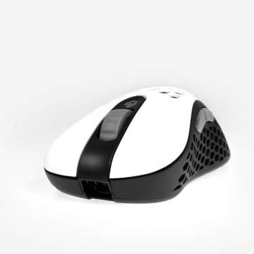 Gwolves Skoll Mini SK-S White 50g Ultralight Weight Honeycomb Design Ergonomic Wired Gaming Mouse wi...