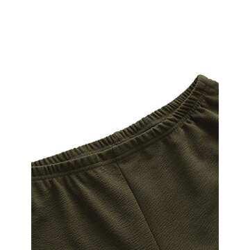 MakeMeChic Women's Casual Elastic Waist Scalloped Summer Beach Lounge Shorts