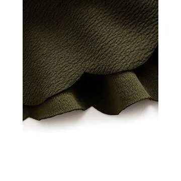 MakeMeChic Women's Casual Elastic Waist Scalloped Summer Beach Lounge Shorts