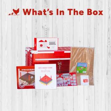 RentACoop Little Red Barn Folding Chick Brooder Set – Holds 4 Chicks up to 8 Weeks of Age - All-in-One Set Includes Brooder, Heat Plate, Feeder, and Waterer (Brooder Set)