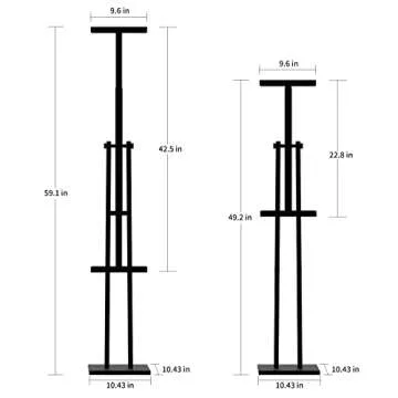 Sign Holder, Heavy Duty Floor Banner Stand, Adjustable Floor Poster Stand, Metal Sign Stand, Poster Stands for Display Sign Holder Stand, Height Up to 42 Inches, 355° Rotation Display Stand(Black)