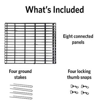 New World Dog Exercise Pen & Playpen, 24" W X 18" H, No Door, Black B550-18