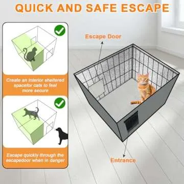 Large Indestructible Heated Cat House for Outside, Extremely Waterproof & Weatherproof Heated Outdoor Cat House for Winter, Fully Insulated Feral Cat Shelter for Outdoor Barn Cats Strays, 20x16x20 in