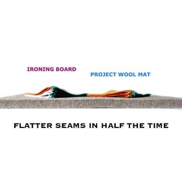 Project Wool Pressing Mat for Quilting Plus FREE Pattern; PREMIUM QUALITY USA 14x14 Portable Wool Ironing Pad for Quilters, Perfect for Travel Iron, Heat Press, Steam; Easy Craft Mat, Wool Ironing Mat