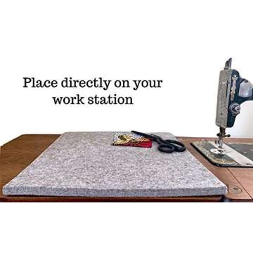 Project Wool Pressing Mat for Quilting Plus FREE Pattern; PREMIUM QUALITY USA 14x14 Portable Wool Ironing Pad for Quilters, Perfect for Travel Iron, Heat Press, Steam; Easy Craft Mat, Wool Ironing Mat
