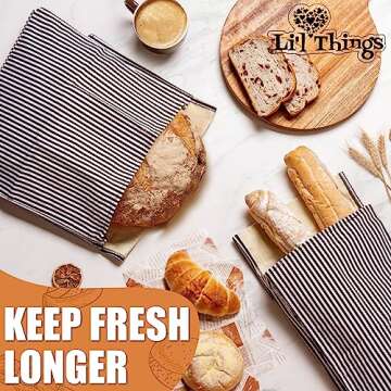 Li'l Things Eco-friendly Reusable Beeswax Bread Bags Set