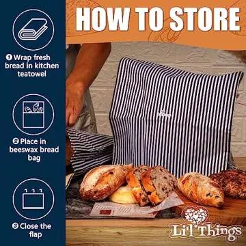Li'l Things Eco-friendly Reusable Beeswax Bread Bags Set