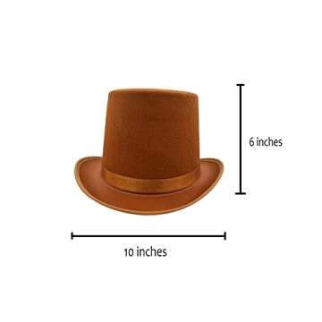 Nicky Bigs Novelties Deluxe Top Hat Costume, Men & Women, Party Hats for Adults, Magician Top Hat Ha...