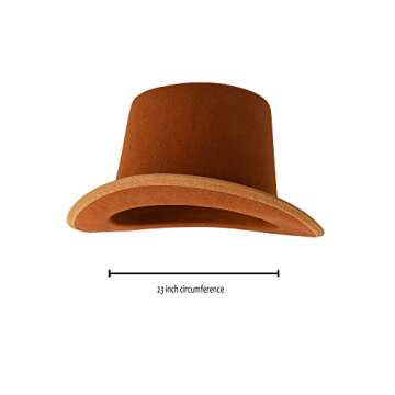 Nicky Bigs Novelties Deluxe Top Hat Costume, Men & Women, Party Hats for Adults, Magician Top Hat Halloween Costume, One Size