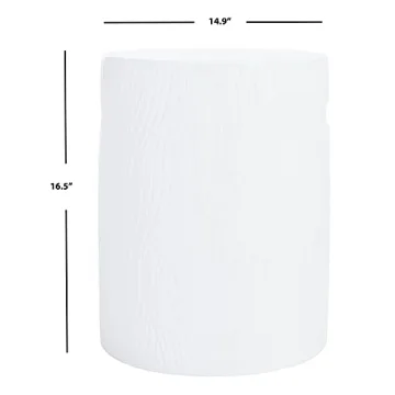 SAFAVIEH Outdoor Collection Ivory Concrete Accent Table