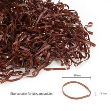 Hoyols Strong Hair Ties No Damage Elastic Bands 1000 Pack