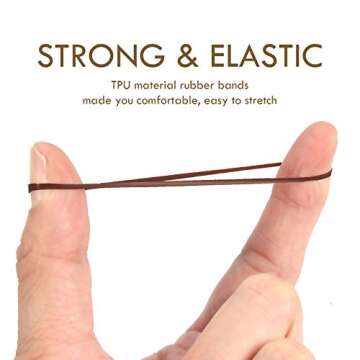 Hoyols Strong Hair Ties No Damage Elastic Bands 1000 Pack