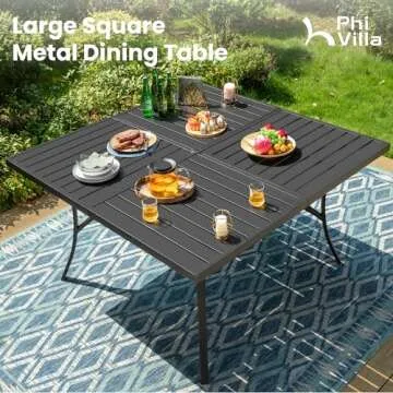 PHI VILLA 9 Pcs Outdoor Dining Set for 8 Enthusiasts