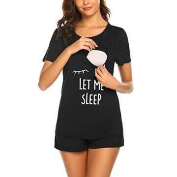 Ekouaer Nursing Pajamas for Breastfeeding Nursing Pjs Maternity Sleepwear