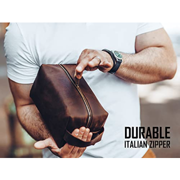Custom Leather Toiletry Bag – Perfect Gift for Men