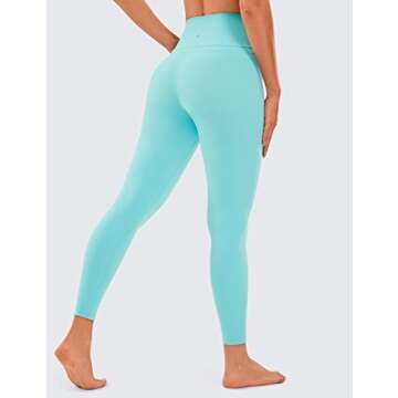 CRZ YOGA Womens Naked Feeling Workout 7/8 Yoga Leggings - 25 Inches High Waist Tight Pants Turquoise...