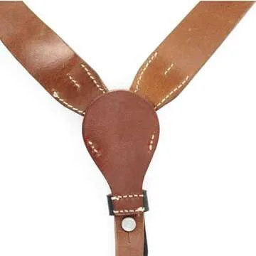 Authentic CALYX WW2 Y-Strap Genuine Leather Suspenders