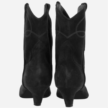 Stylish FSJ Women Square Toe Kitten Low Heel Ankle Boots